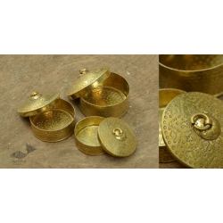 Ahar ✽ Brass ~ Dabro-Medium { Biggest 4" x 4" x 2.7" - Set of three }